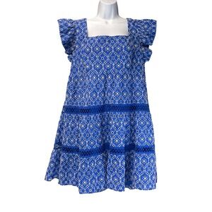 Lilly Pulitzer Blue and White Eyelet Dress NWT